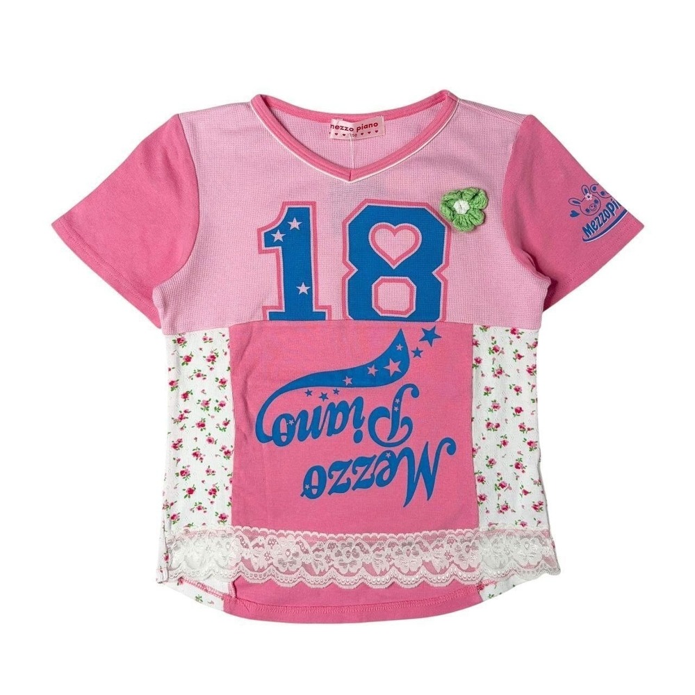 Mezzo Piano coquette patchwork sporty tee